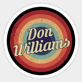 Don Williams - Retro Circle Vintage Sticker